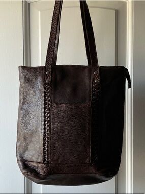 Vilenca Holland Brown Leather Stitch Handbag